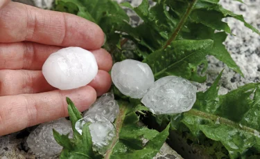 Град и ураган повредили дома в селе Большой Изюм в СКО
