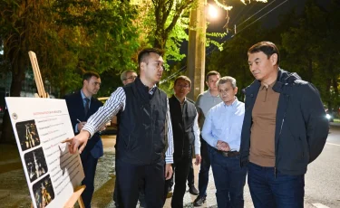 Аким Алматы ознакомился с модернизацией уличного освещения на ключевых магистралях города