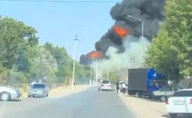 В Туркестанской области начато расследование после мощного взрыва на АЗС