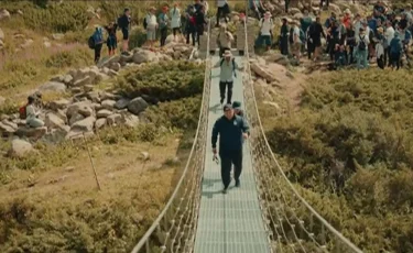 Іле Алатауы шыңында биік аспалы көпір ашылды