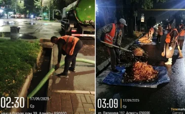 Алматыдағы нөсер кезінде қыркүйектегі жауын-шашын мөлшерінің жартысы жауды