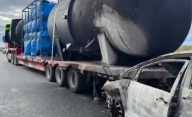 Өртеніп кеткен: Павлодар облысында қайғылы жол апатынан 5 адам қаза тапты