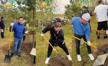 «Таза Қазақстан» и Backstreet boys: артисты посадили деревья в столице