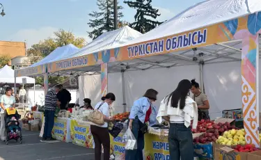 В Алматы проходит расширенная сельскохозяйственная ярмарка Туркестанской области