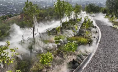 Қала келбеті: Көктөбеде ауа тазартқыш қондырғысы қойылды