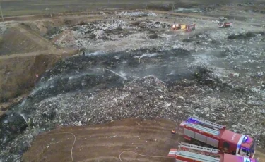 Ақтөбеде тағы да қоқыс полигоны өртенді