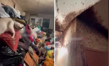 Тау болып үйілген қоқыс, қаптаған тарақан: Атырауда адам төзгісіз пәтерден балалар табылды