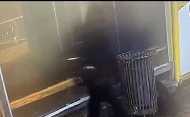 Ночной погром: пьяные мужчины повредили остановки в Астане (видео)