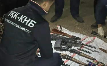 Огнемет, автоматы, пистолеты, ружья изъяли в Казахстане в октябре 2025