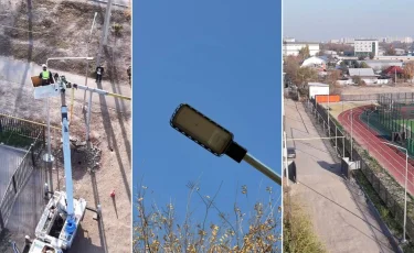 В Алатауском районе Алматы завершают обновление уличного освещения