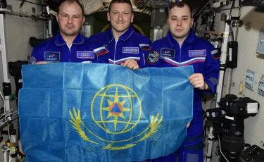 Космонавты с борта МКС поздравили МЧС Республики Казахстан