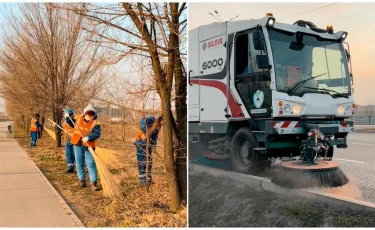 Алматыда жауын-шашынға байланысты арнайы техника кезекшілігі күшейтілді