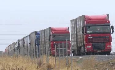 Детальная проверка груза: десятки фур застряли на границе Казахстана и Узбекистана