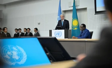 Президент Казахстана выступил с лекцией в Университете ООН