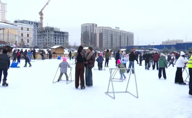 Шымкентте орталық алаңда мұз айдыны ашылды