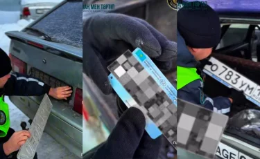 Автобусқа жалған нөмір тағып оқушыларды тасыған