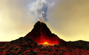 Огненный выброс и разрушения: в Азербайджане произошло извержение грязевого вулкана