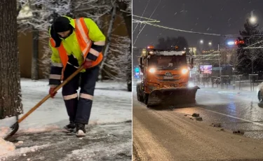 Алматыда көше-жол желісі тәулік бойы тазартылып жатыр