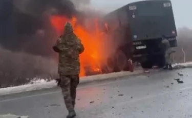 Заживо сгорел в машине: в Кызылординской области произошло жуткое ДТП