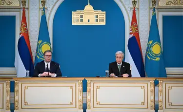 Қасым-Жомарт Тоқаев пен Александр Вучич БАҚ өкілдерінің алдында сөз сөйледі