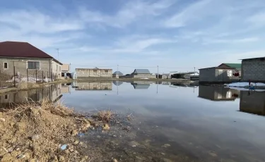 Потеплело: талые воды затопили улицы в микрорайонах Тараза
