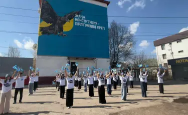 Түркістан облысында жаңа Конституция жобасына арналған мурал салынды