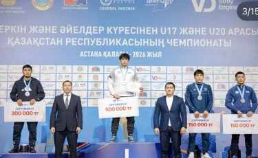 Алматы құрамасы еркін күрестен жастар арасындағы ел чемпионатында топ жарды