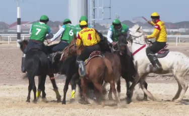 Көкпар: Қазақстан құрамасы Тәжікстаннан 8:4 есебімен басым түсті