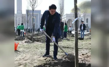 Алматы әкімі Наурыз мерекесі аясында ағаш егу жұмыстарына қатысты