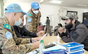 Казахстанские миротворцы развернули медлагерь на Голанских высотах