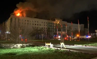 Пожар в акимате Актюбинской области мог произойти из-за короткого замыкания