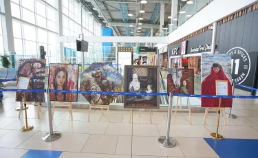 В аэропорту Алматы разместили выставку современного искусства