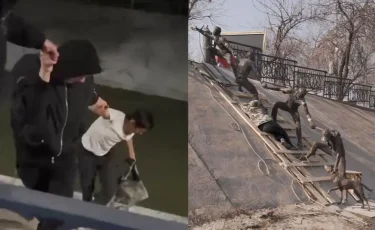 Алматылықтар ескерткіш қойылған трюкті қайталап, тағы бір итті құтқарып қалды