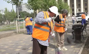 Алматының Алмалы ауданында  40 текше метрден астам қоқыс шығарылды