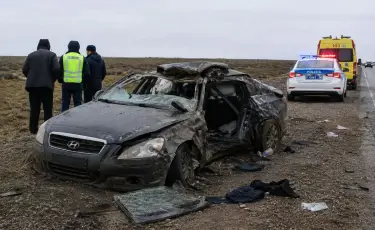 Атырау облысында жантүршігерлік жол апаты: төрт адам қаза тапты