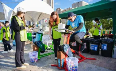 «Таза Қазақстан»: необычную экоакцию организовали на Astana Half Marathon