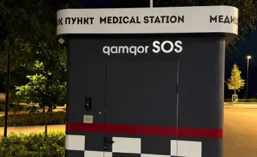 В Алматы установили модульный пункт первой помощи с кнопкой SOS