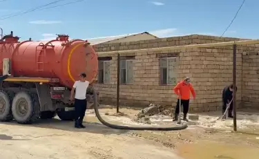 Бейнеуде су басқан аумақтарда қалпына келтіру жұмысы жүргізіліп жатыр