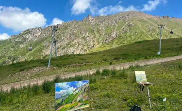 «Алматы с высоты»: художники представили город через искусство