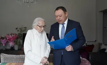 В Алматы поздравили с 90-летием Марфугу Айткожину