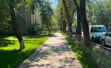 Участок улицы Панфилова в Алматы благоустраивают по программе «Бюджет народного участия»