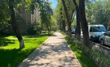 Участок улицы Панфилова в Алматы благоустраивают по программе «Бюджет народного участия»