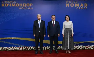 Президент VI Дүниежүзілік көшпенділер ойындарының ашылуына қатысу үшін «Бішкек Арена» стадионына барды