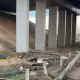 Грузовик рухнул с моста на проезжую часть в Астане