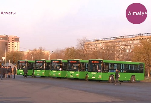 Ещё 26 новых автобусов начали обслуживать маршрут №65 в Алматы 