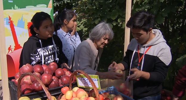 Более 100 тонн яблок привезли фермеры на фестиваль в Алматы