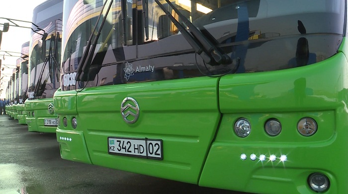 Новые автобусы на газе выходят на 99-й маршрут Алматы