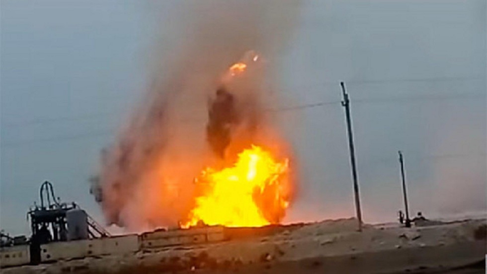 Пожар на газовом месторождении Каламкас пока не потушен