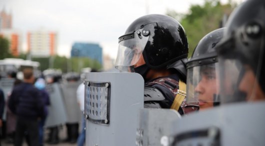 Нұр-Сұлтанда митинг кезінде үш полицей жарақат алды 