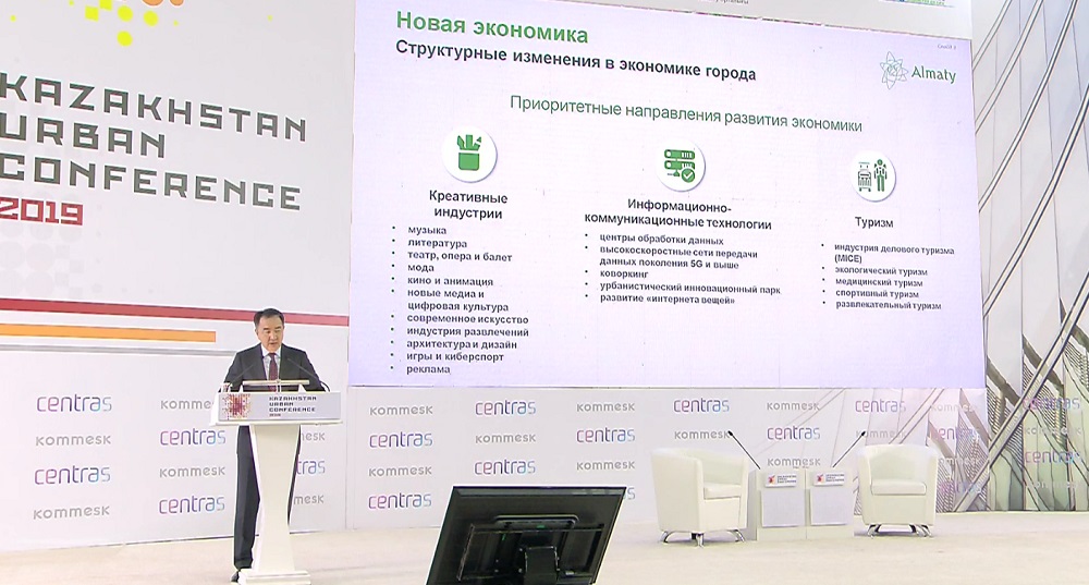 Б. Сагинтаев рассказал о Стратегии "Алматы-2050" на Kazakhstan Urban Conference-2019